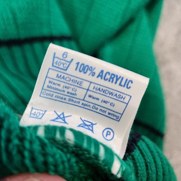 Celtic Country Mens XL Irish Ireland Acrylic Knit Green V Neck Varsity Sweater - Picture 11 of 13